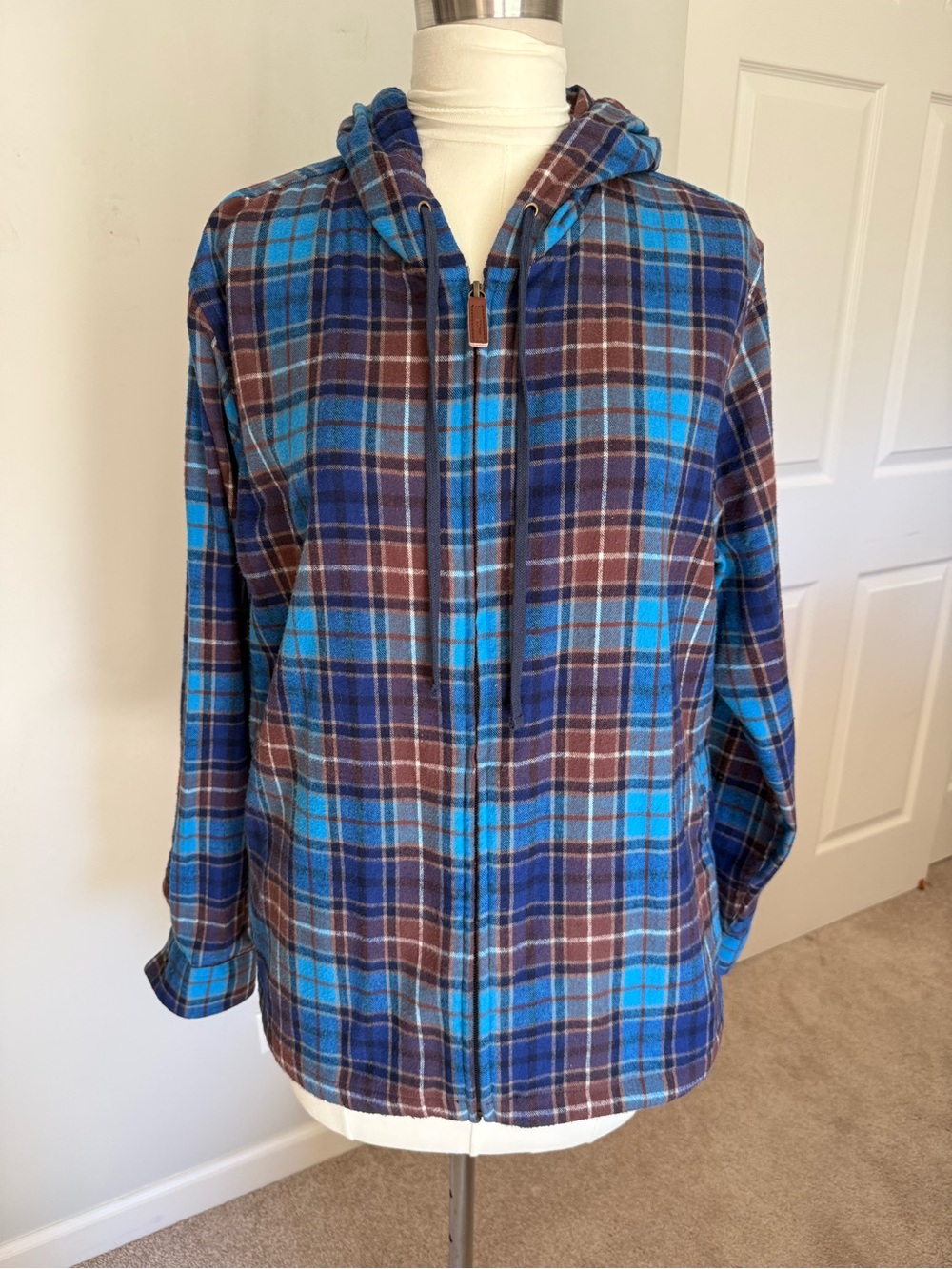 L. L. Bean Plaid Flannel Hoodie